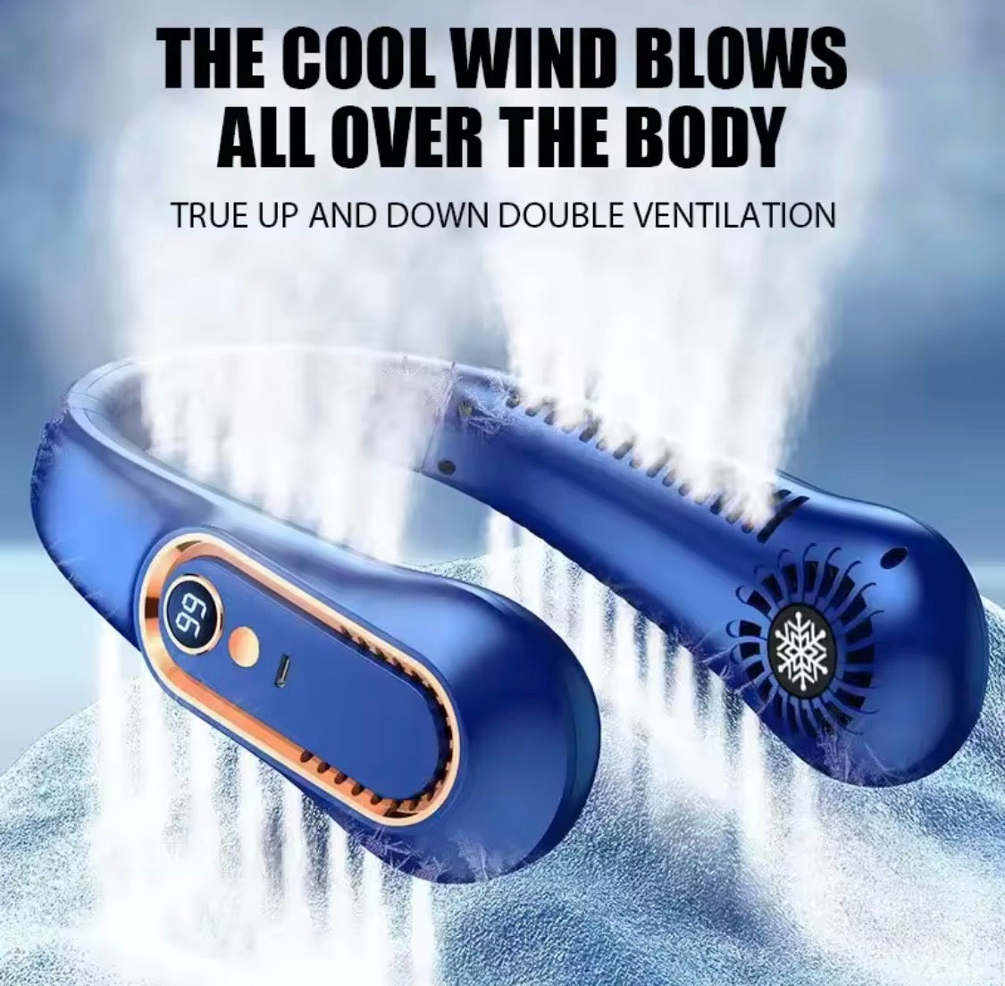 Premium Portable Neck Fan with Digital Display