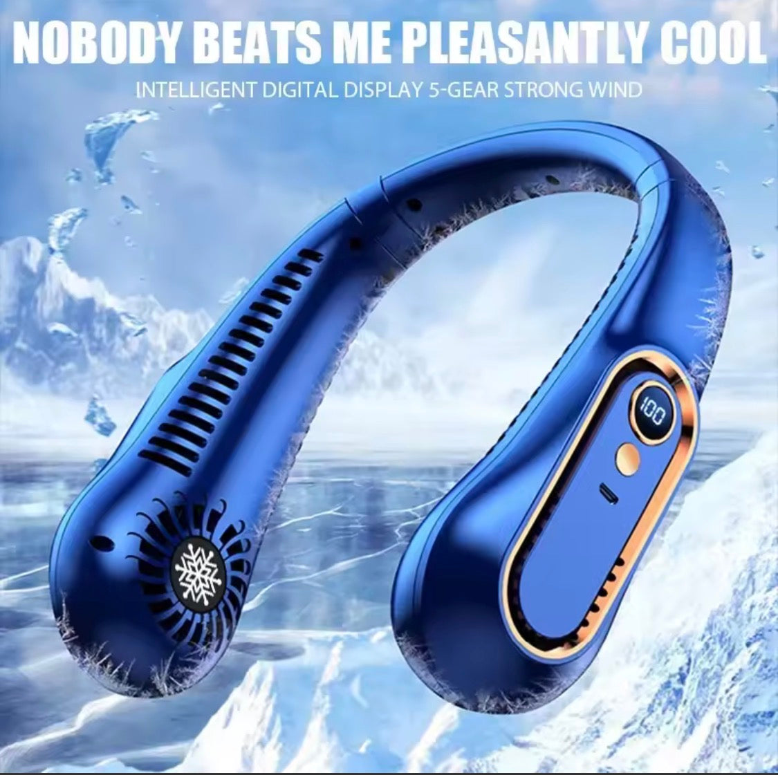 Premium Portable Neck Fan with Digital Display
